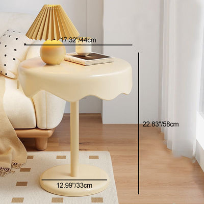 Moderner Luxus PP Runder blumenförmiger Beistelltisch 1-stufig für Wohnzimmer 