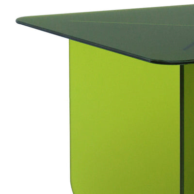 Table d'appoint carrée minimaliste moderne en acrylique à 1 niveau pour salon 