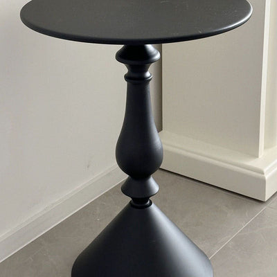 Table d'appoint moderne minimaliste en fer à cylindre rond et cône 1 niveau pour salon 