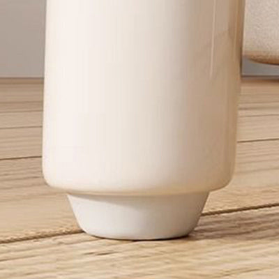 Table d'appoint moderne minimaliste en forme de trèfle, cylindre rond, en panneau de densité métallique à 2 niveaux pour le salon 