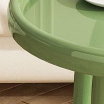 Table d'appoint moderne minimaliste en forme de trèfle, cylindre rond, en panneau de densité métallique à 2 niveaux pour le salon 