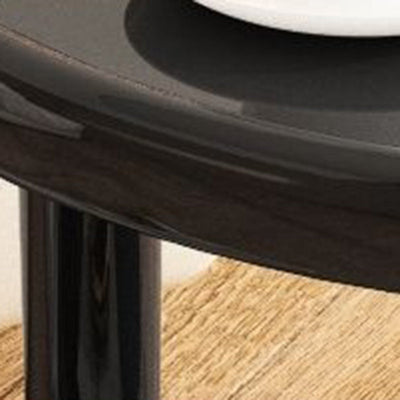 Table d'appoint moderne minimaliste en forme de trèfle, cylindre rond, en panneau de densité métallique à 2 niveaux pour le salon 