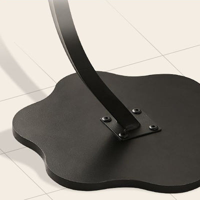 Table d'appoint moderne minimaliste en métal avec plateau incurvé en panneau de densité 1 niveau pour salon 