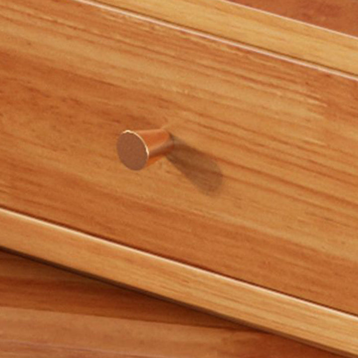 Mesita de noche giratoria de madera de caucho cuadrada de estilo retro contemporáneo con 3 cajones, armario de almacenamiento multifuncional para dormitorio 