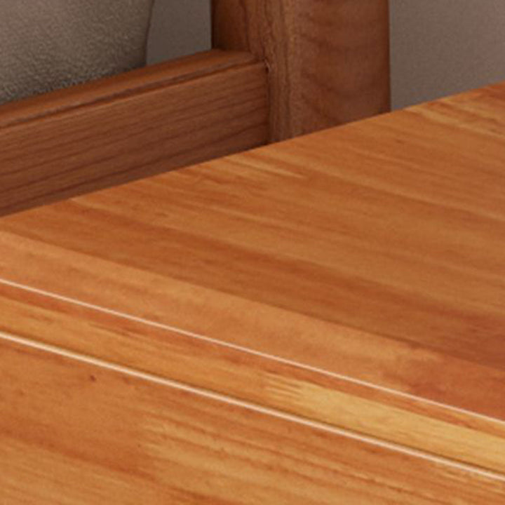 Mesita de noche giratoria de madera de caucho cuadrada de estilo retro contemporáneo con 3 cajones, armario de almacenamiento multifuncional para dormitorio 