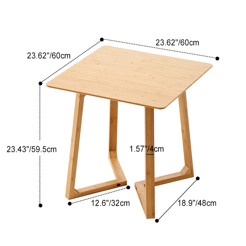 Traditional Japanese Square Plywood Top Oak Wood Coffee Table For Living Room