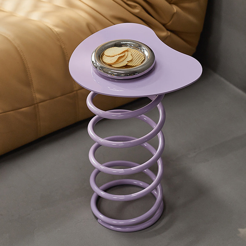 Tabouret bas à ressorts en spirale en fer scandinave contemporain pour salon 