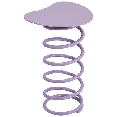 Tabouret bas à ressorts en spirale en fer scandinave contemporain pour salon 