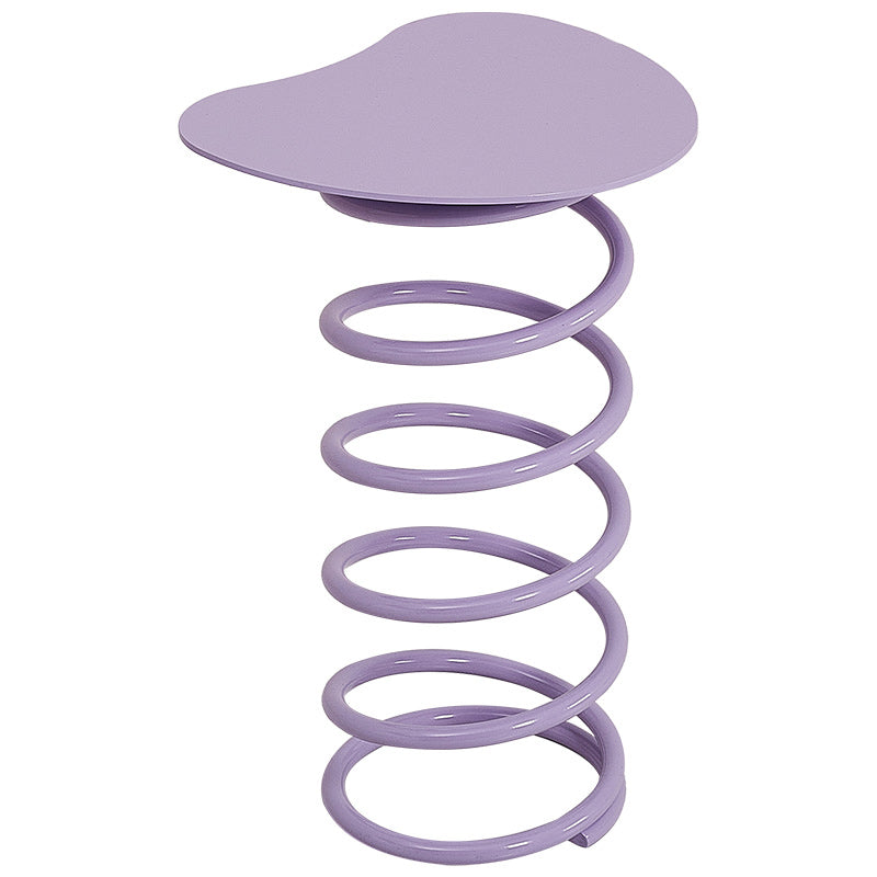 Tabouret bas à ressorts en spirale en fer scandinave contemporain pour salon 