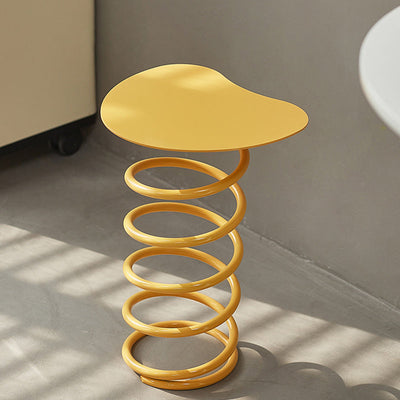 Tabouret bas à ressorts en spirale en fer scandinave contemporain pour salon 