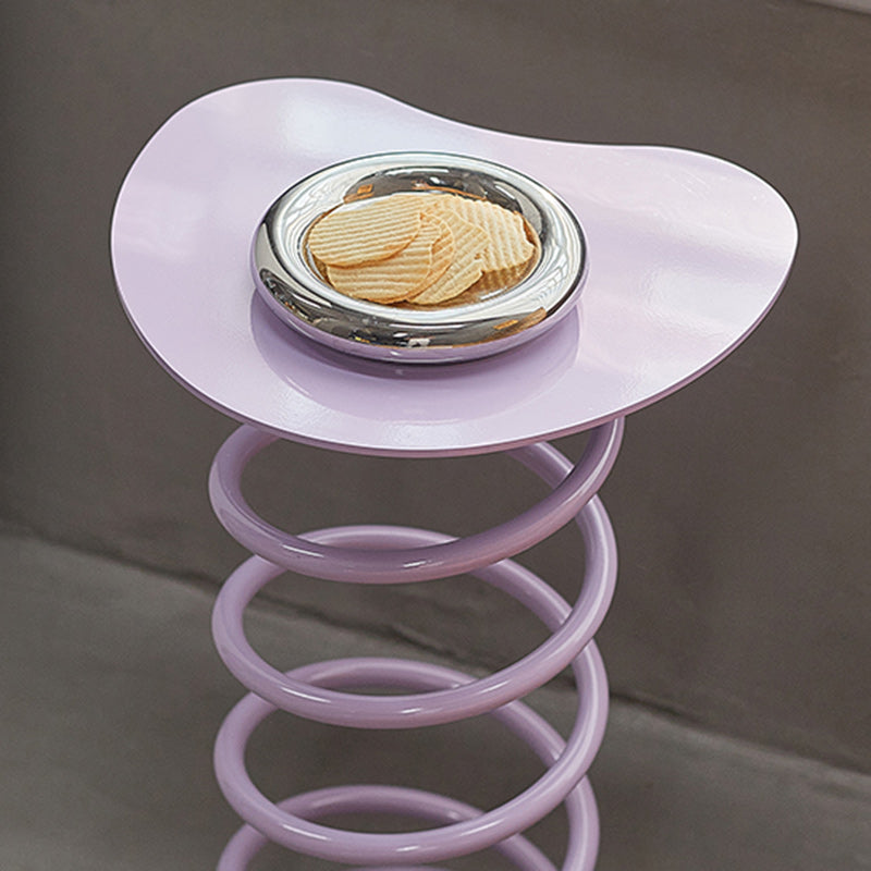 Tabouret bas à ressorts en spirale en fer scandinave contemporain pour salon 