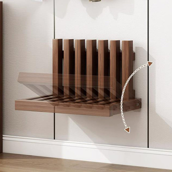 Moderner minimalistischer ultradünner klappbarer Wand-Klapptisch aus Gummibaumholz mit verdeckter Montage für das Schlafzimmer 