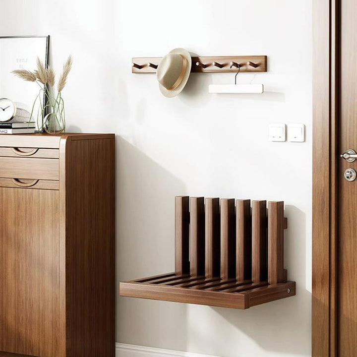 Moderner minimalistischer ultradünner klappbarer Wand-Klapptisch aus Gummibaumholz mit verdeckter Montage für das Schlafzimmer 