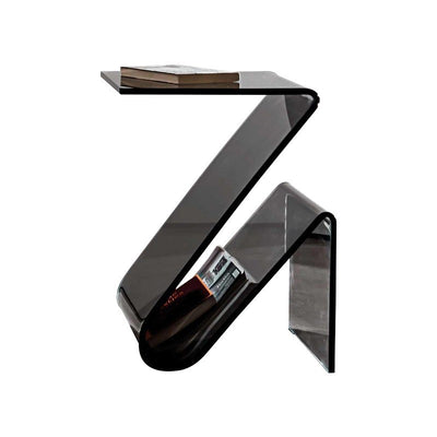 Contemporary Nordic Acrylic Z-Shaped End Table Storage Shelf For Living Room