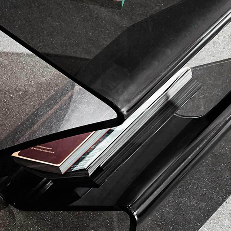 Contemporary Nordic Acrylic Z-Shaped End Table Storage Shelf For Living Room