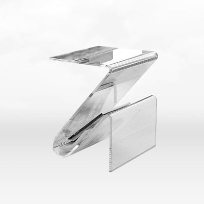 Contemporary Nordic Acrylic Z-Shaped End Table Storage Shelf For Living Room
