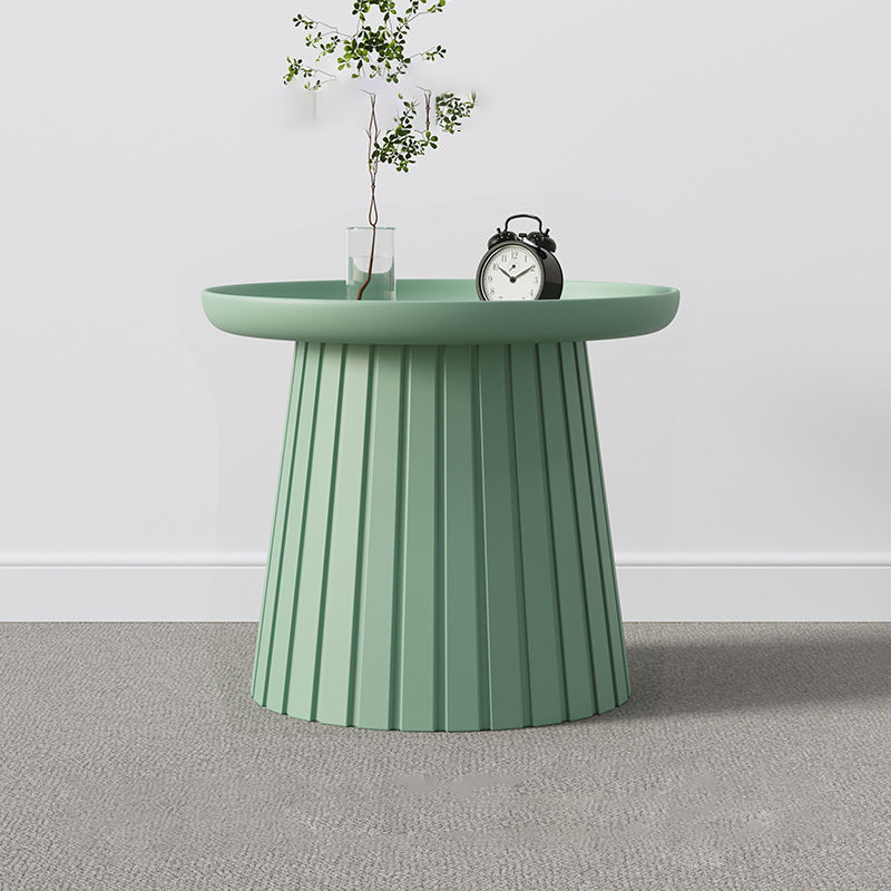 Contemporary Scandinavian Mushroom Shaped Plastic Round Pedestal Coffee Table For Living Room