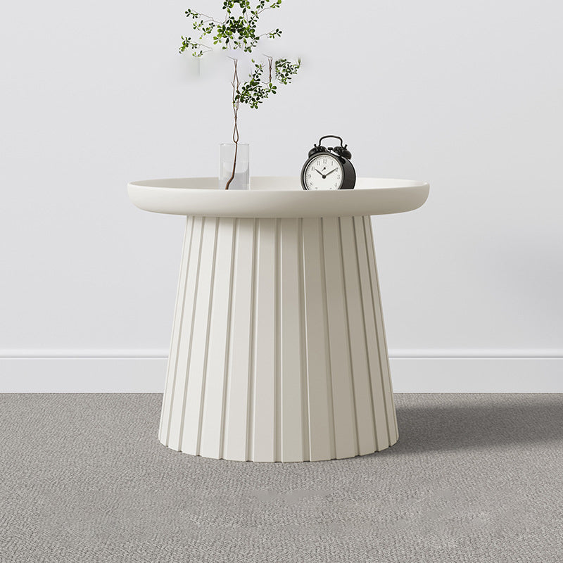 Contemporary Scandinavian Mushroom Shaped Plastic Round Pedestal Coffee Table For Living Room