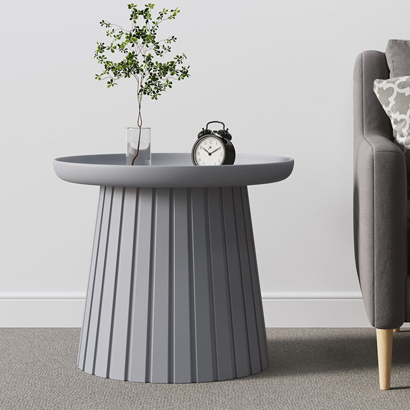 Contemporary Scandinavian Mushroom Shaped Plastic Round Pedestal Coffee Table For Living Room
