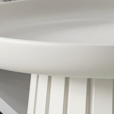 Contemporary Scandinavian Mushroom Shaped Plastic Round Pedestal Coffee Table For Living Room