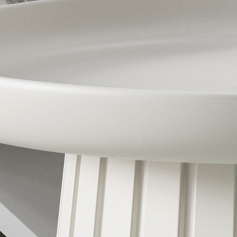 Contemporary Scandinavian Mushroom Shaped Plastic Round Pedestal Coffee Table For Living Room