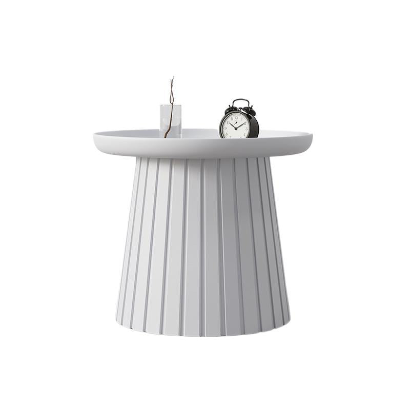 Contemporary Scandinavian Mushroom Shaped Plastic Round Pedestal Coffee Table For Living Room