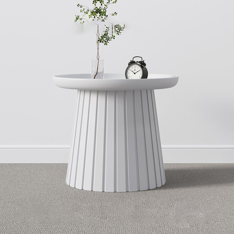 Contemporary Scandinavian Mushroom Shaped Plastic Round Pedestal Coffee Table For Living Room