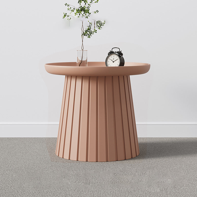 Contemporary Scandinavian Mushroom Shaped Plastic Round Pedestal Coffee Table For Living Room