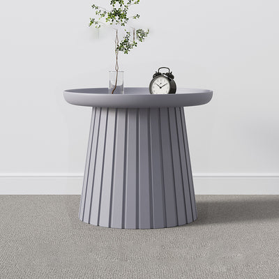 Contemporary Scandinavian Mushroom Shaped Plastic Round Pedestal Coffee Table For Living Room