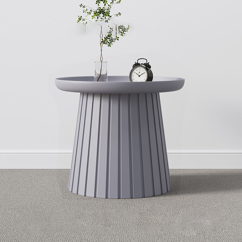 Contemporary Scandinavian Mushroom Shaped Plastic Round Pedestal Coffee Table For Living Room