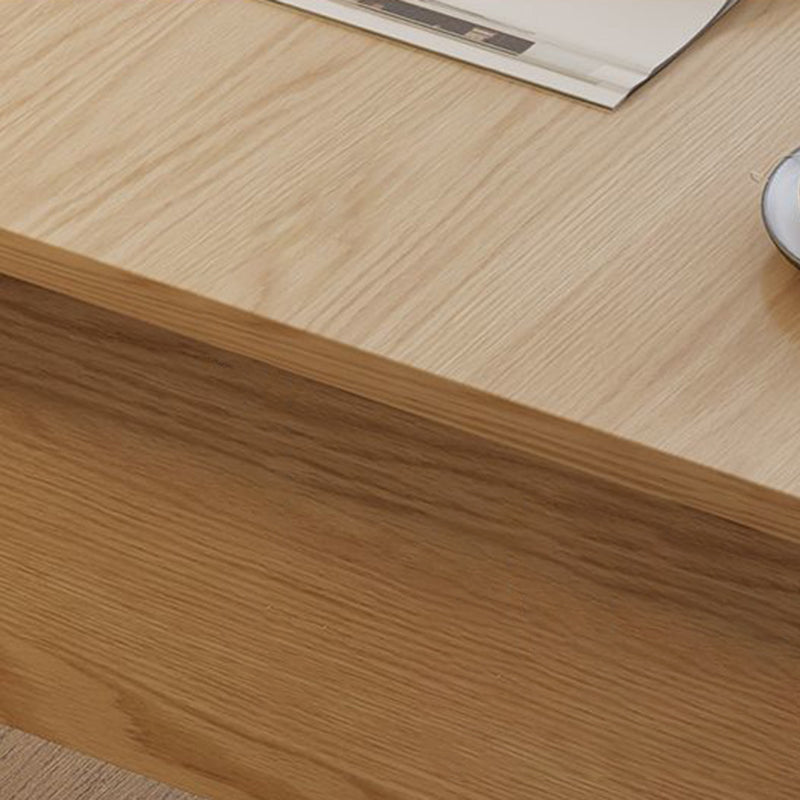 Traditional Japanese Square Solid Wood Ecological Board Top Extendable Coffee Table For Living Room