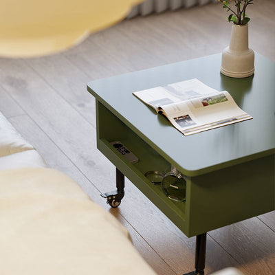 Traditional Japanese Square Solid Wood Ecological Board Top Extendable Coffee Table For Living Room