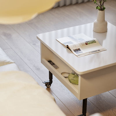 Traditional Japanese Square Solid Wood Ecological Board Top Extendable Coffee Table For Living Room
