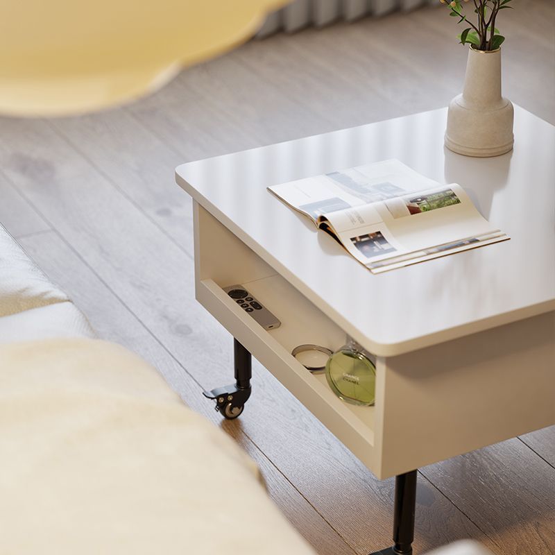 Traditional Japanese Square Solid Wood Ecological Board Top Extendable Coffee Table For Living Room