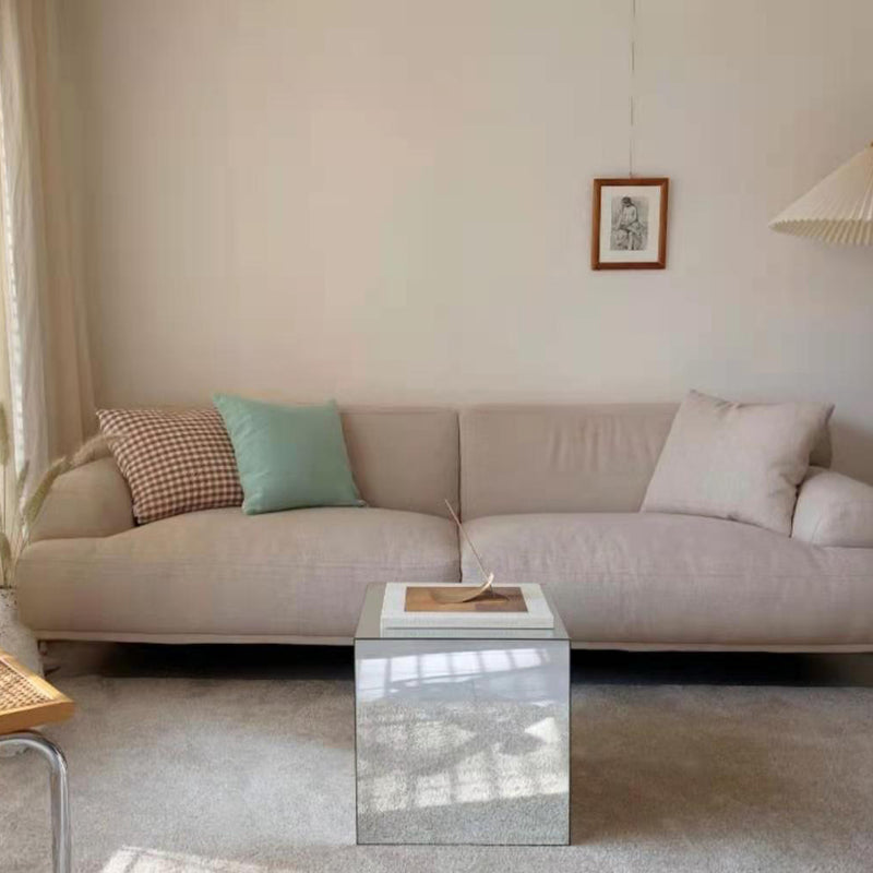 Moderner minimalistischer Acrylspiegel-Würfeltisch für das Wohnzimmer 