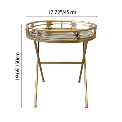 Contemporary Luxury Geometry Circle Hollow Out Iron Coffee Table For Living Room