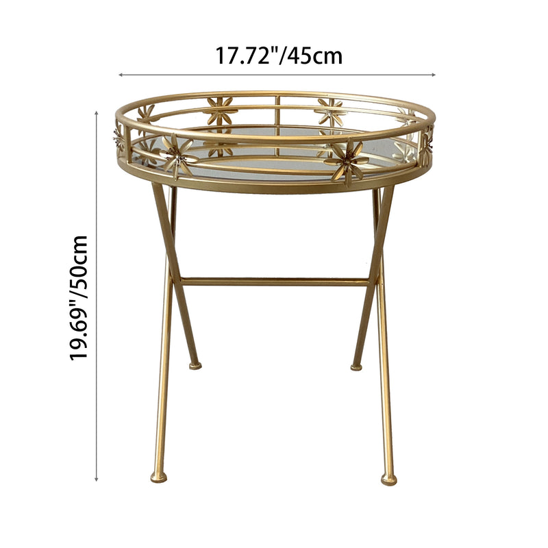 Contemporary Luxury Geometry Circle Hollow Out Iron Coffee Table For Living Room