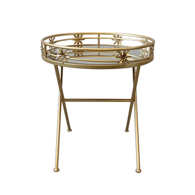 Contemporary Luxury Geometry Circle Hollow Out Iron Coffee Table For Living Room