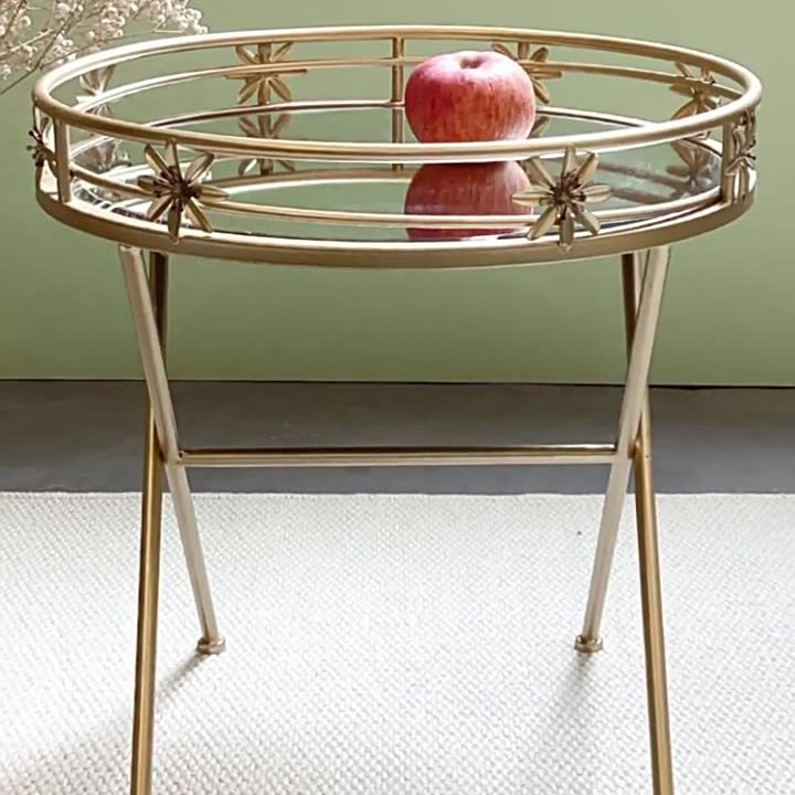 Contemporary Luxury Geometry Circle Hollow Out Iron Coffee Table For Living Room