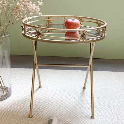 Contemporary Luxury Geometry Circle Hollow Out Iron Coffee Table For Living Room