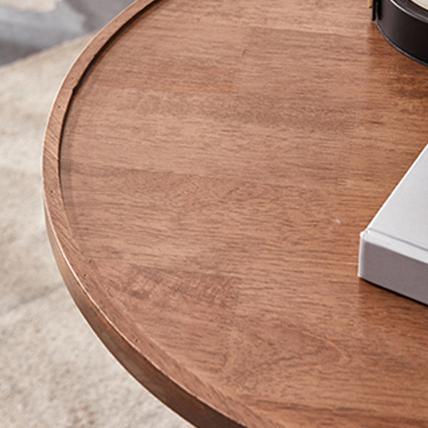 Traditional Japanese Geometric Square Wood Grain Tray Top Coffee Table 2-Tier For Living Room