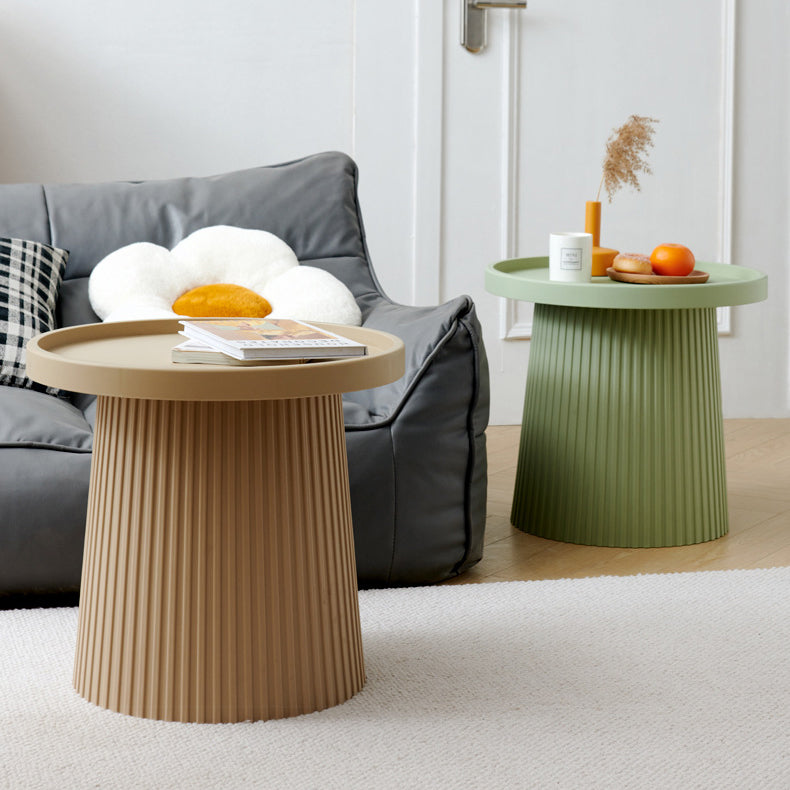 Contemporary Scandinavian Macaron Plastic Tray Top Coffee Table For Living Room
