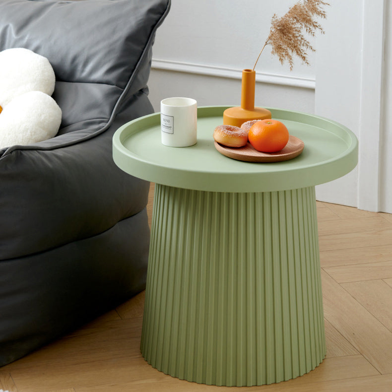 Contemporary Scandinavian Macaron Plastic Tray Top Coffee Table For Living Room