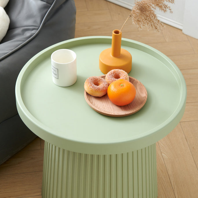 Contemporary Scandinavian Macaron Plastic Tray Top Coffee Table For Living Room