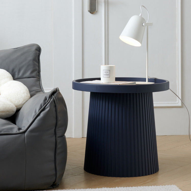 Contemporary Scandinavian Macaron Plastic Tray Top Coffee Table For Living Room