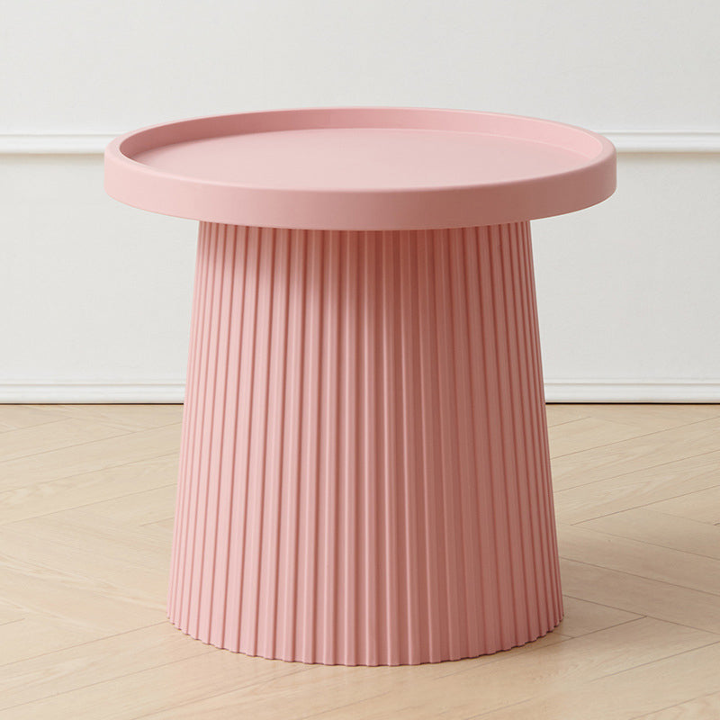 Contemporary Scandinavian Macaron Plastic Tray Top Coffee Table For Living Room