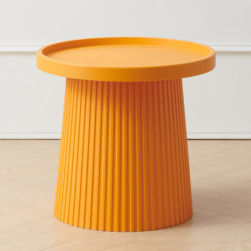 Contemporary Scandinavian Macaron Plastic Tray Top Coffee Table For Living Room