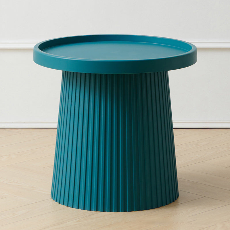 Contemporary Scandinavian Macaron Plastic Tray Top Coffee Table For Living Room
