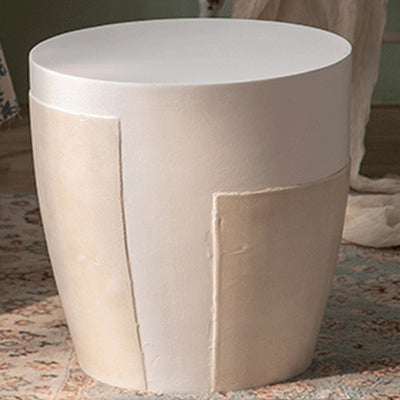 Contemporary Simplicity Geometric Cylinder Magnesium Oxide End Table For Living Room