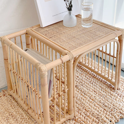 Traditioneller Vintage Runder Massivholz Tablett-Tisch 2-stufiger Rollwagen für das Wohnzimmer 